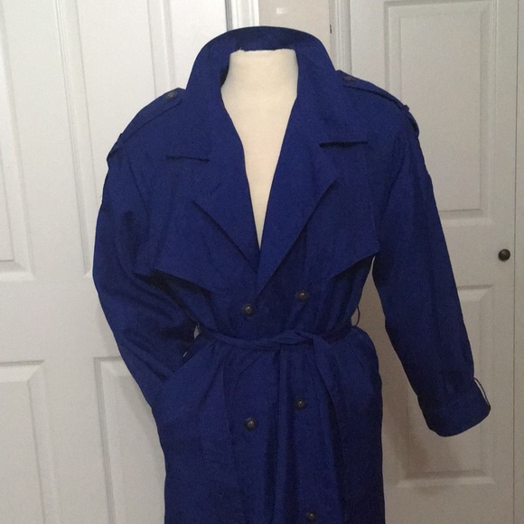 Classy Lined Raincoat Sz M - Picture 2 of 8